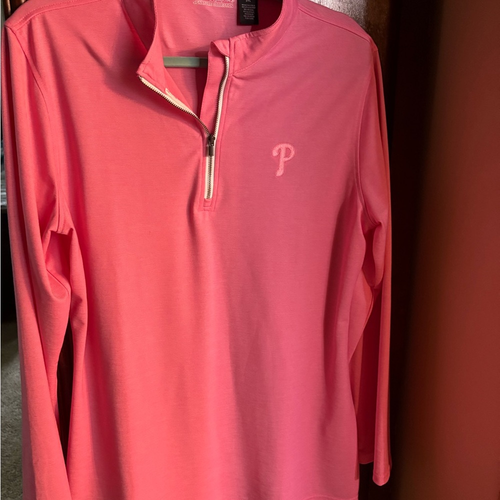 Philadelphia Phillies baseball beautiful Pink Quarter-Zip light 2xlPullover top